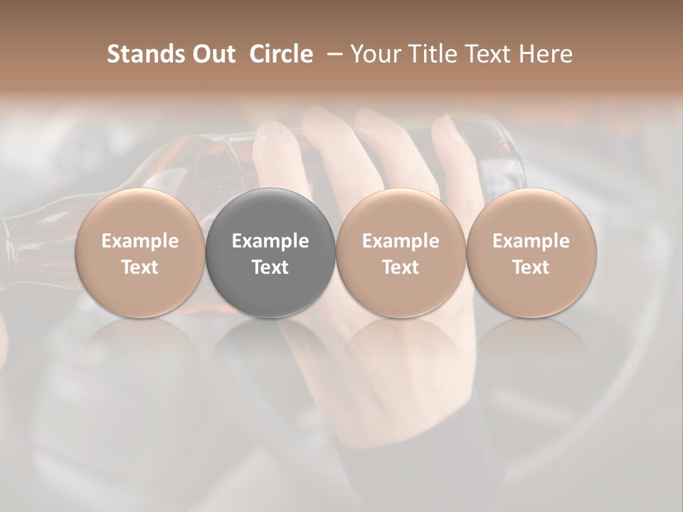 Bottle Closeup Holding PowerPoint Template