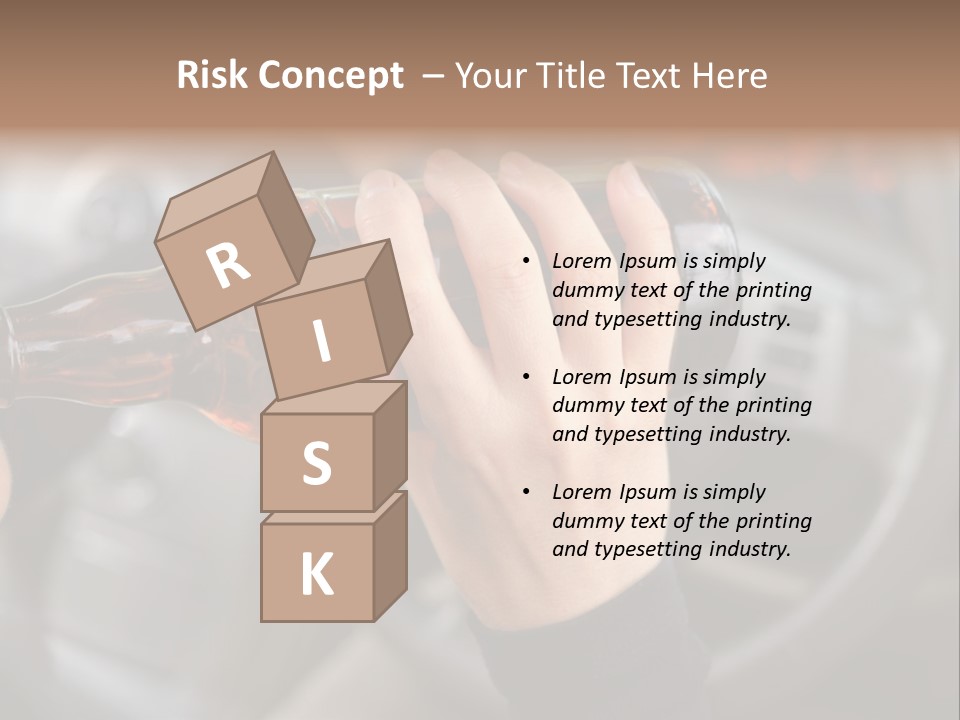 Bottle Closeup Holding PowerPoint Template