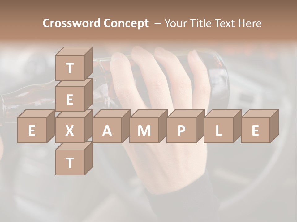 Bottle Closeup Holding PowerPoint Template