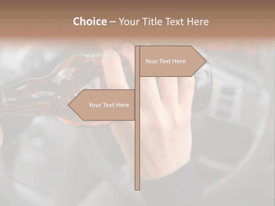 Bottle Closeup Holding PowerPoint Template