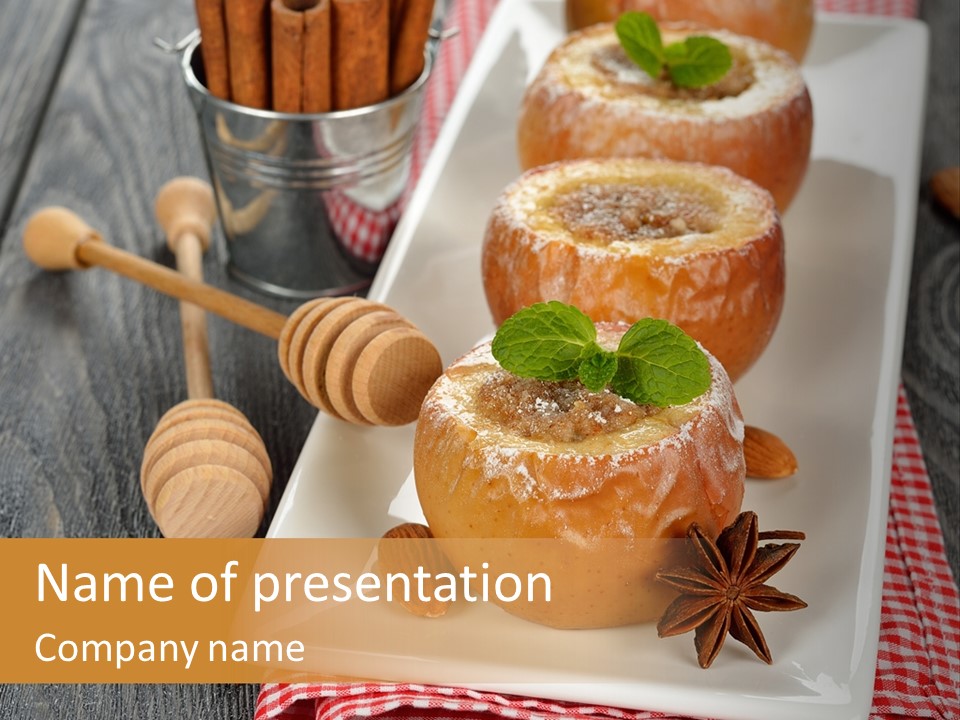 Food White Natural PowerPoint Template