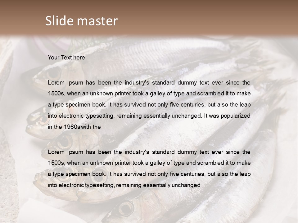 Wooden Board Food Fillet PowerPoint Template