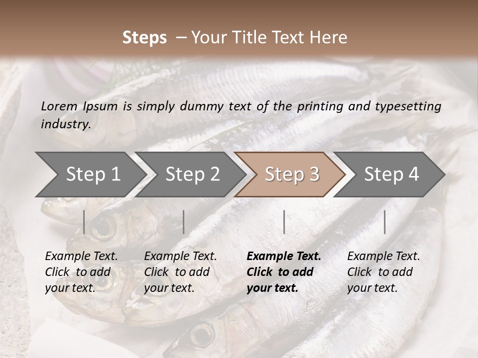 Wooden Board Food Fillet PowerPoint Template