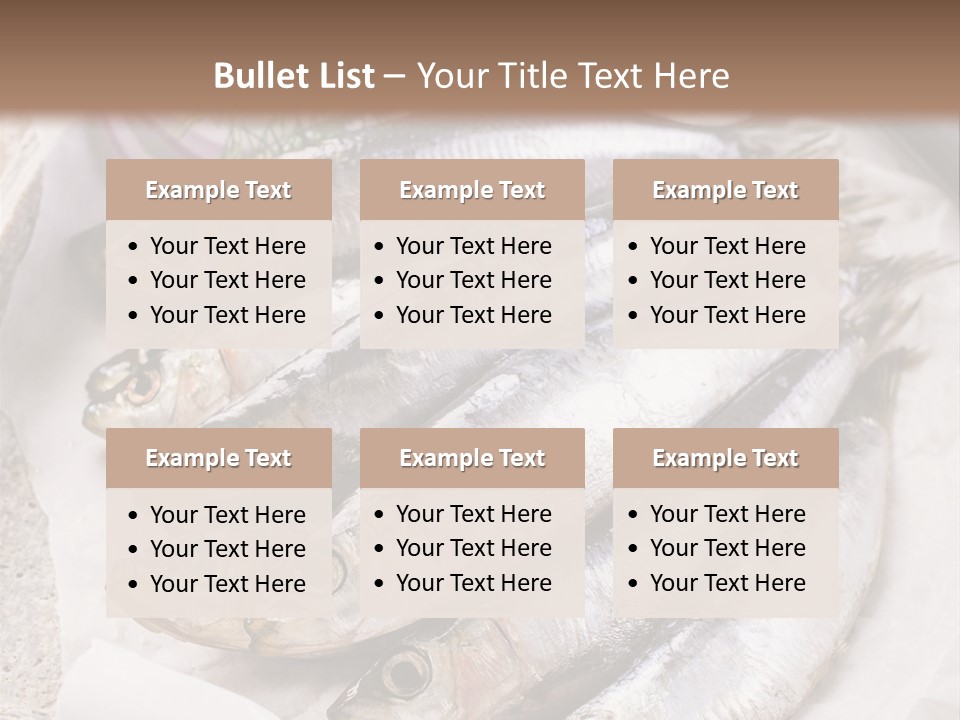 Wooden Board Food Fillet PowerPoint Template
