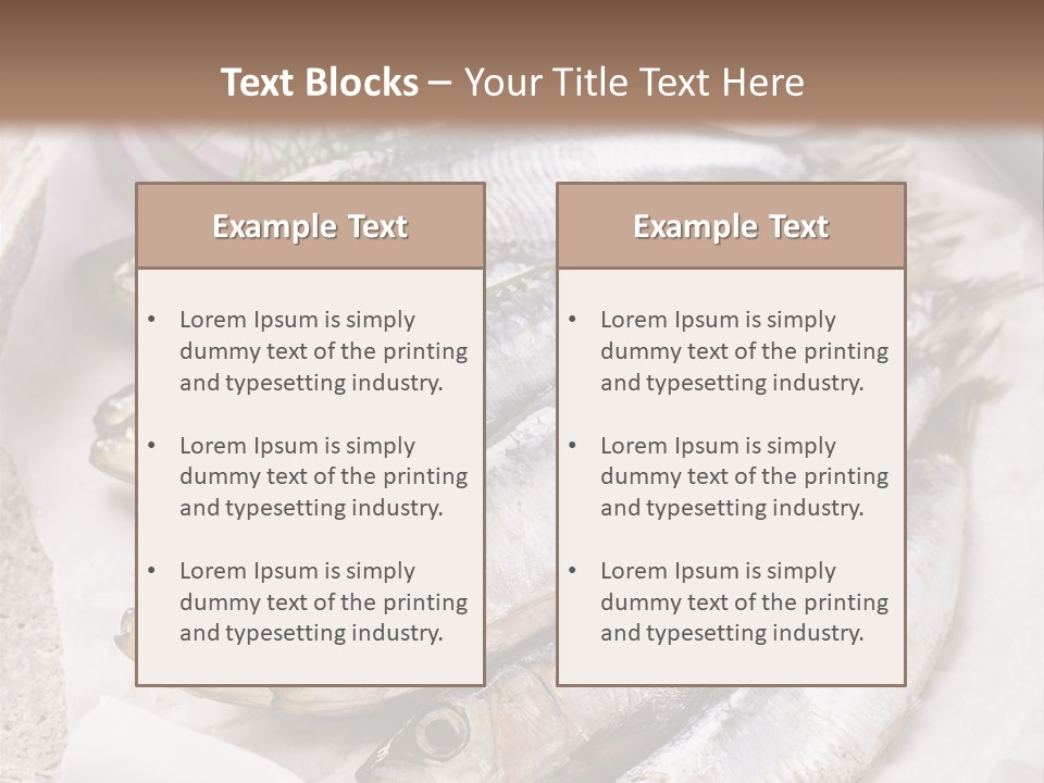 Wooden Board Food Fillet PowerPoint Template