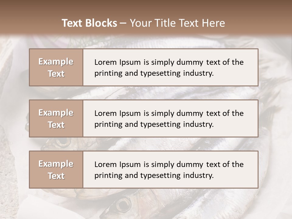 Wooden Board Food Fillet PowerPoint Template