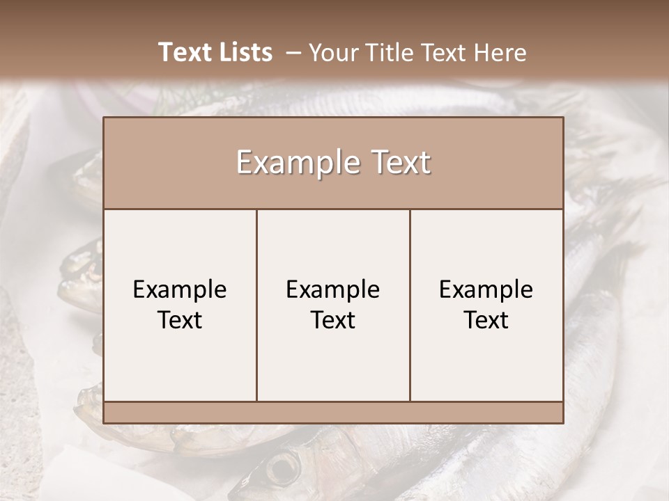 Wooden Board Food Fillet PowerPoint Template