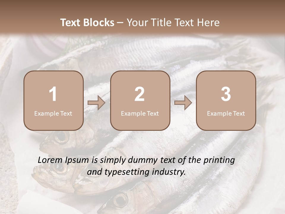 Wooden Board Food Fillet PowerPoint Template