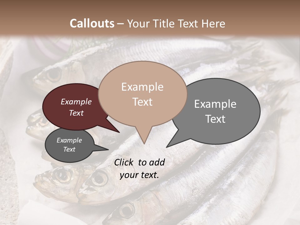 Wooden Board Food Fillet PowerPoint Template