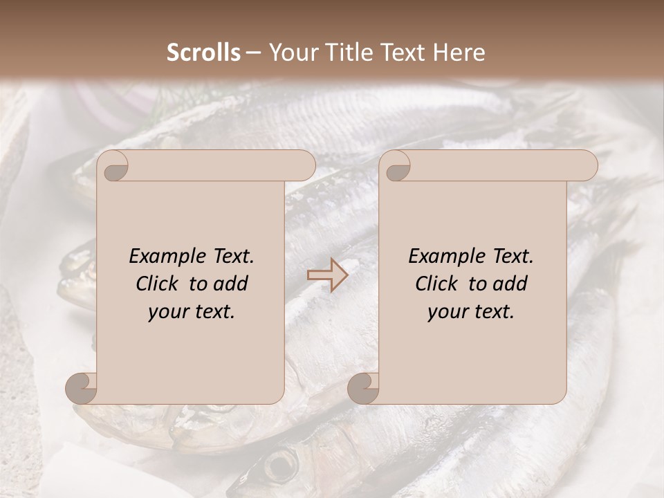 Wooden Board Food Fillet PowerPoint Template