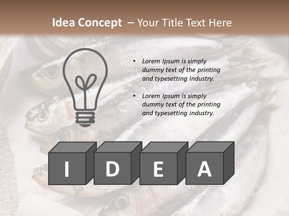 Wooden Board Food Fillet PowerPoint Template