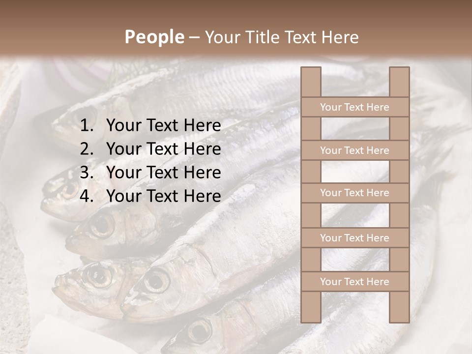 Wooden Board Food Fillet PowerPoint Template