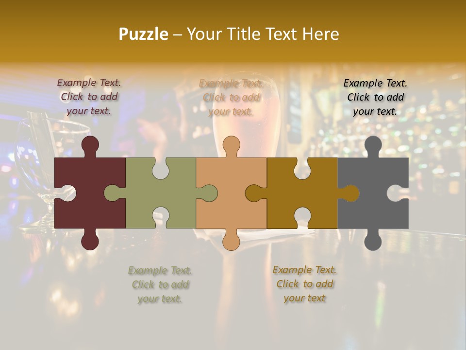 A Glass Of Beer Sitting On Top Of A Table PowerPoint Template