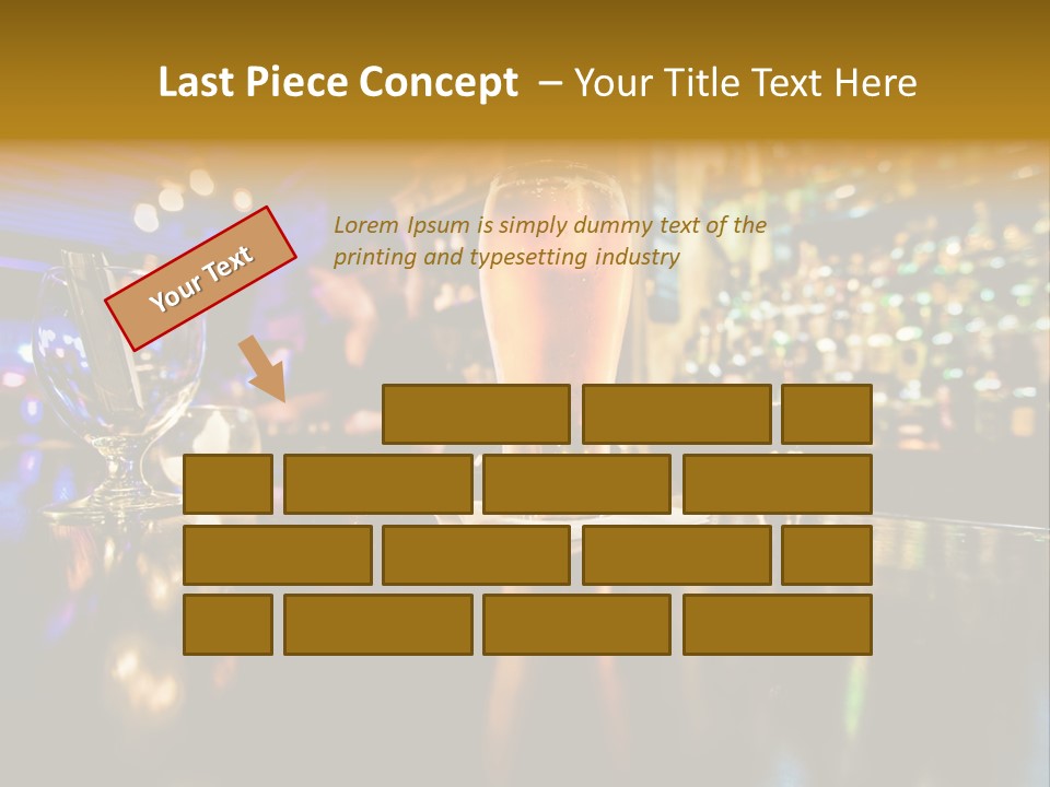 A Glass Of Beer Sitting On Top Of A Table PowerPoint Template