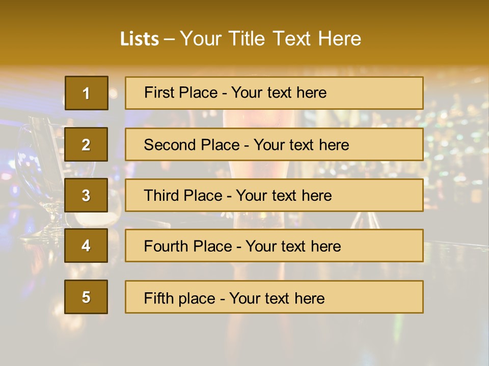 A Glass Of Beer Sitting On Top Of A Table PowerPoint Template