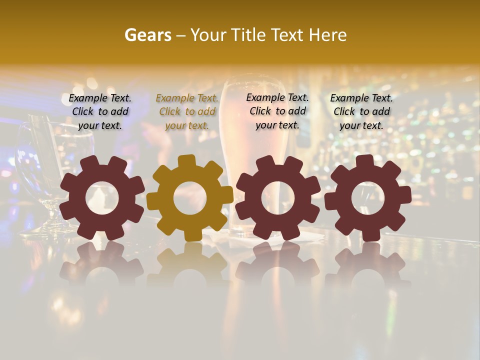 A Glass Of Beer Sitting On Top Of A Table PowerPoint Template