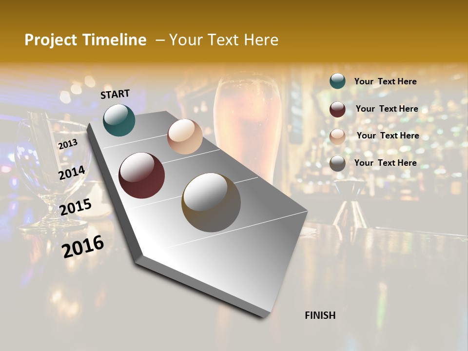 A Glass Of Beer Sitting On Top Of A Table PowerPoint Template