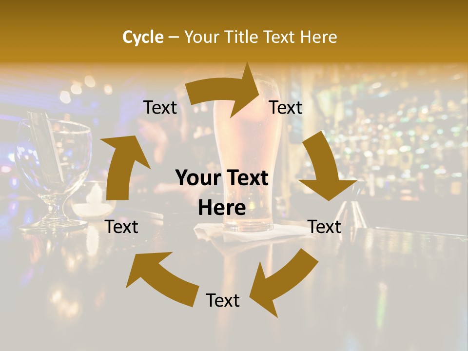 A Glass Of Beer Sitting On Top Of A Table PowerPoint Template
