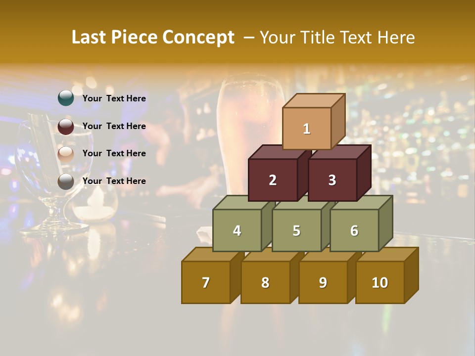 A Glass Of Beer Sitting On Top Of A Table PowerPoint Template