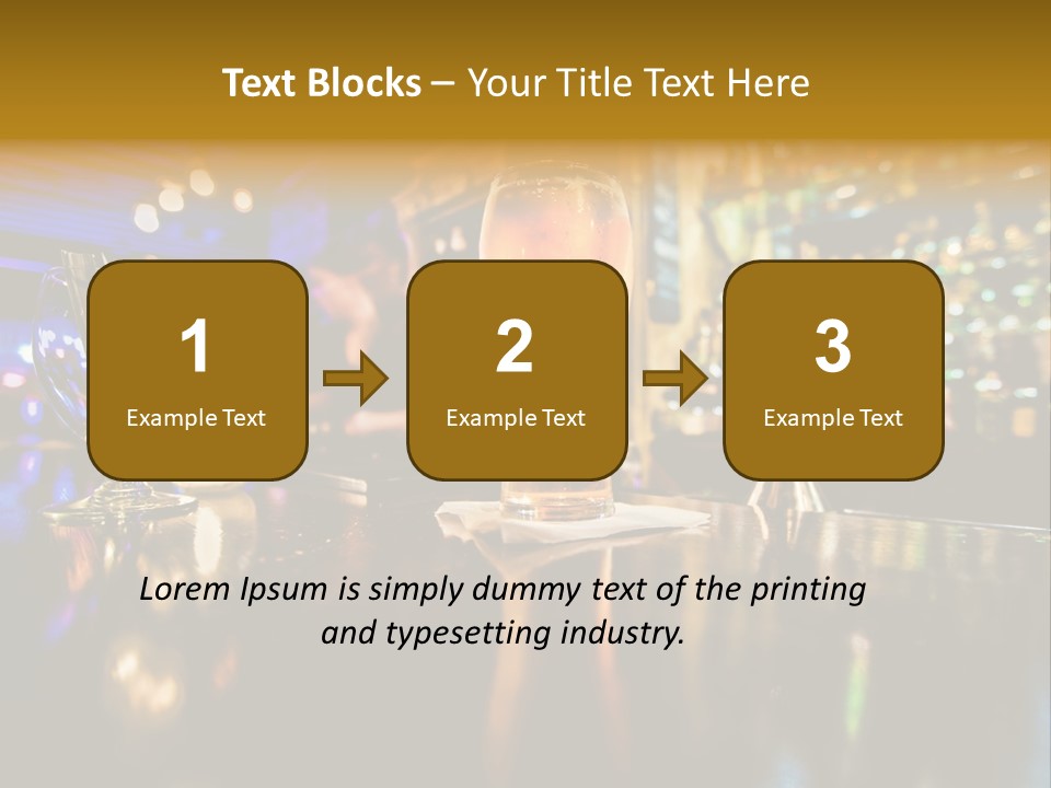 A Glass Of Beer Sitting On Top Of A Table PowerPoint Template