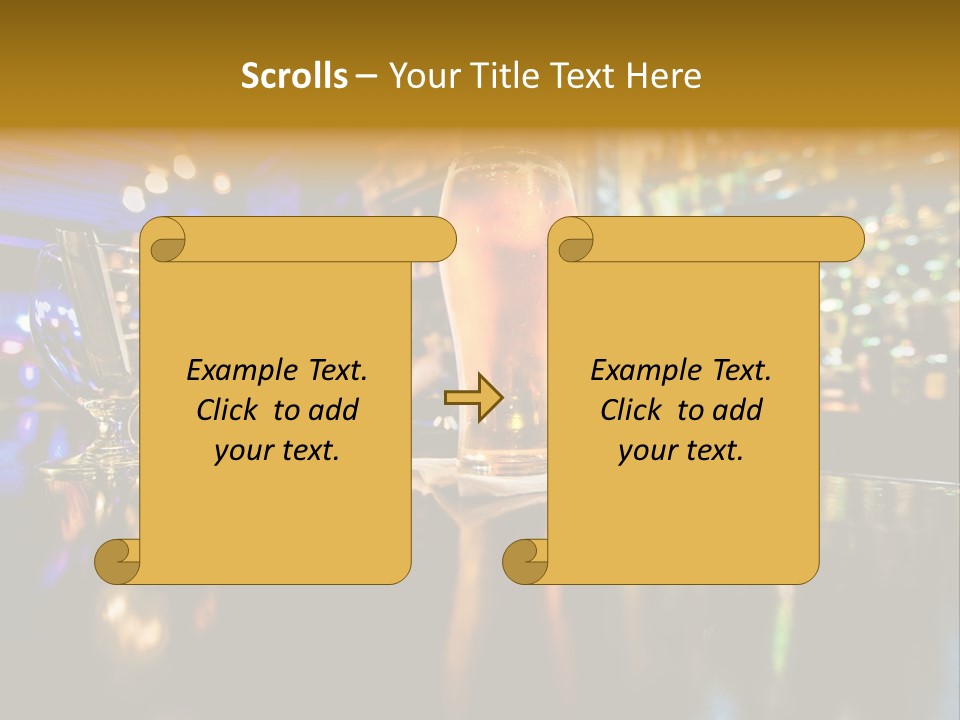 A Glass Of Beer Sitting On Top Of A Table PowerPoint Template