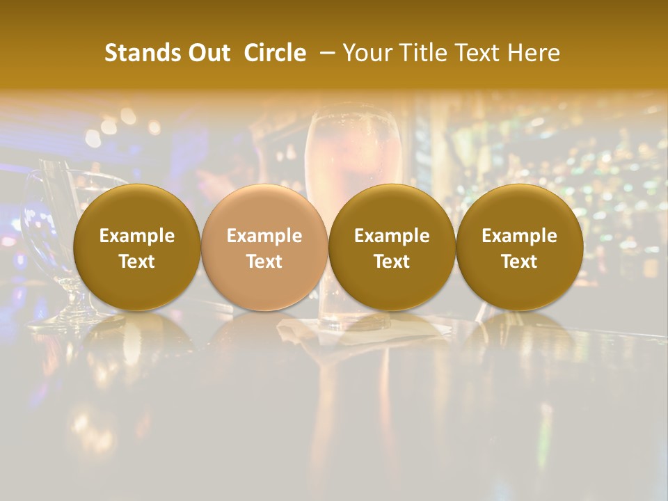 A Glass Of Beer Sitting On Top Of A Table PowerPoint Template