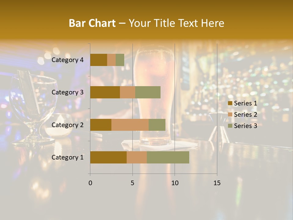 A Glass Of Beer Sitting On Top Of A Table PowerPoint Template