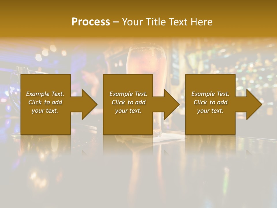 A Glass Of Beer Sitting On Top Of A Table PowerPoint Template