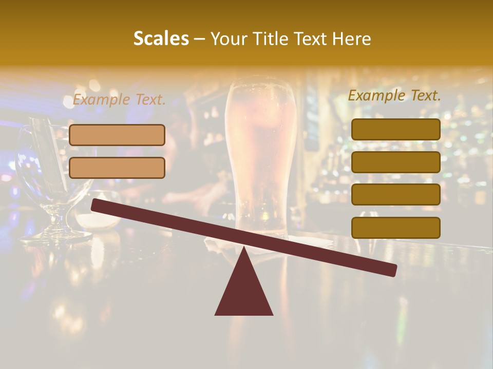 A Glass Of Beer Sitting On Top Of A Table PowerPoint Template