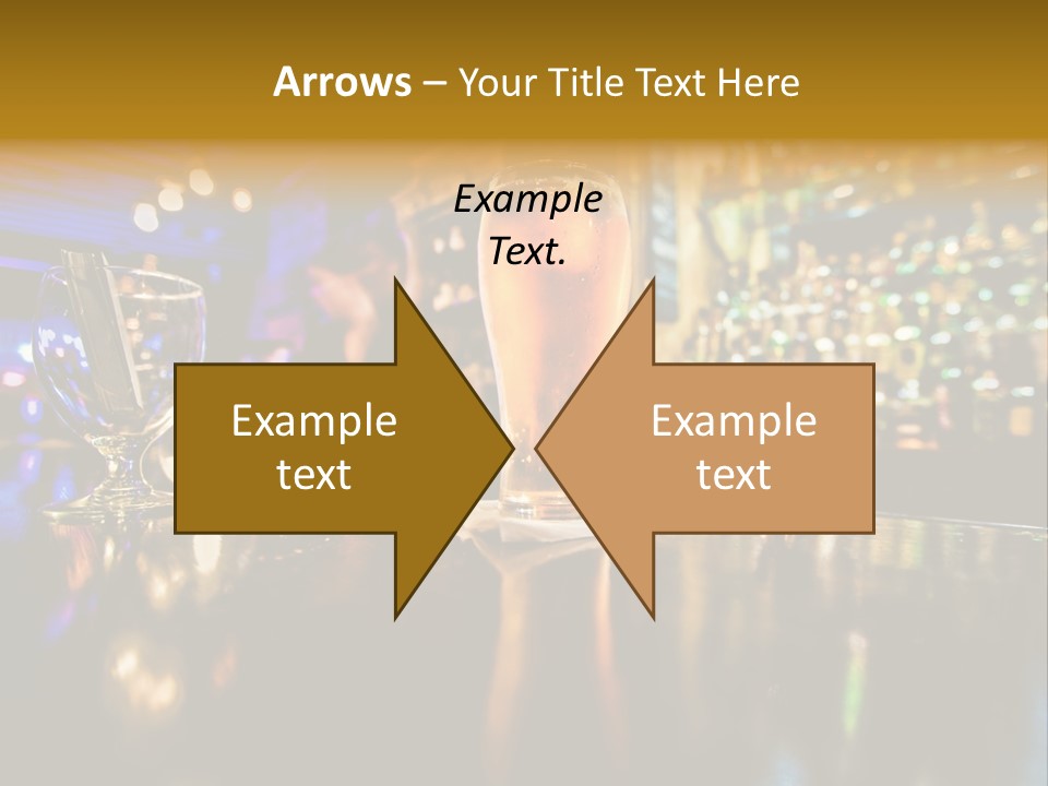 A Glass Of Beer Sitting On Top Of A Table PowerPoint Template
