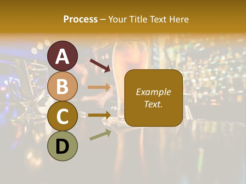 A Glass Of Beer Sitting On Top Of A Table PowerPoint Template