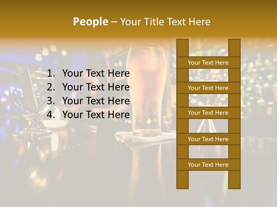 A Glass Of Beer Sitting On Top Of A Table PowerPoint Template