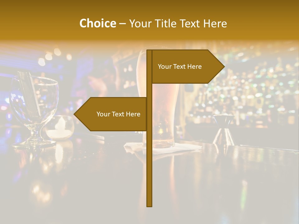 A Glass Of Beer Sitting On Top Of A Table PowerPoint Template