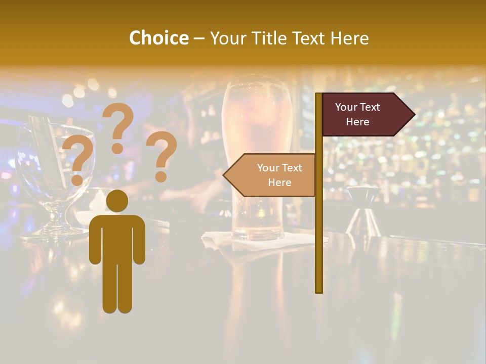 A Glass Of Beer Sitting On Top Of A Table PowerPoint Template