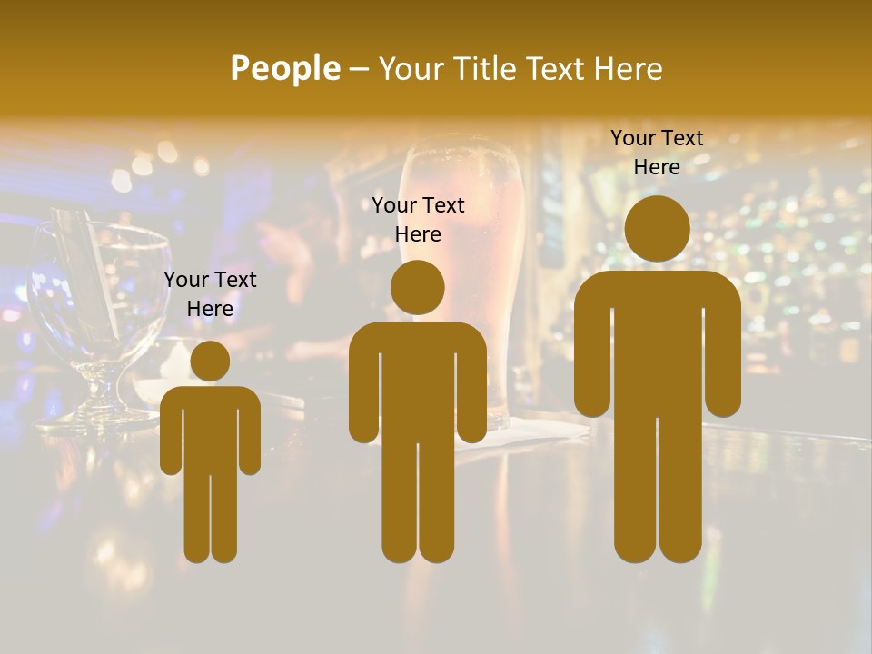 A Glass Of Beer Sitting On Top Of A Table PowerPoint Template