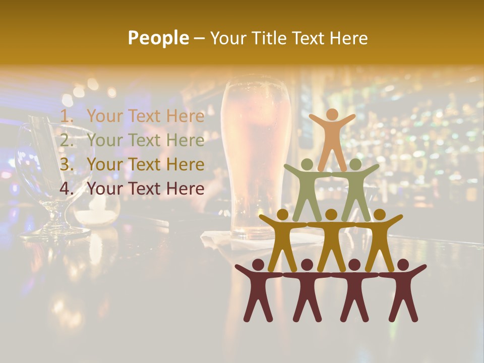A Glass Of Beer Sitting On Top Of A Table PowerPoint Template