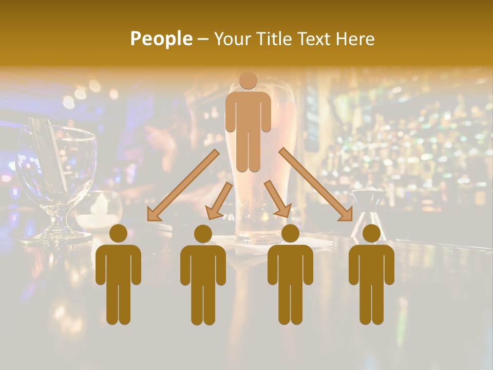 A Glass Of Beer Sitting On Top Of A Table PowerPoint Template