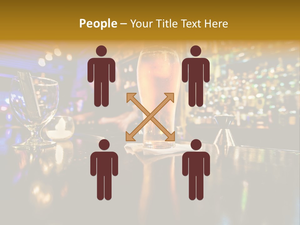 A Glass Of Beer Sitting On Top Of A Table PowerPoint Template