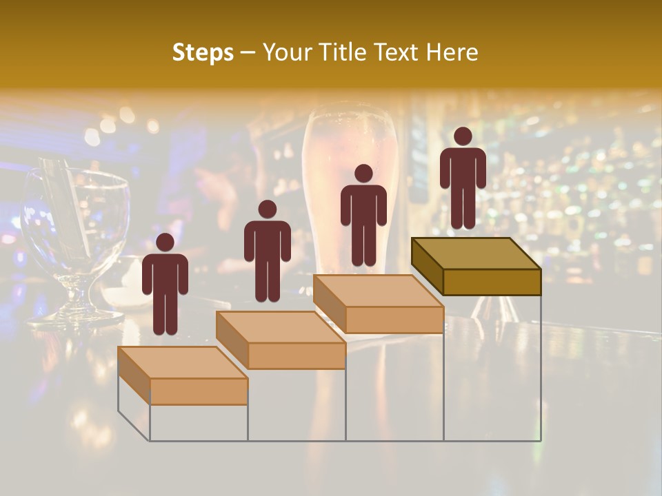 A Glass Of Beer Sitting On Top Of A Table PowerPoint Template