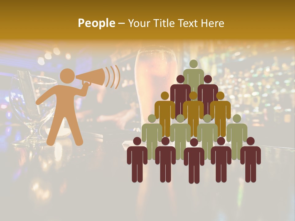 A Glass Of Beer Sitting On Top Of A Table PowerPoint Template