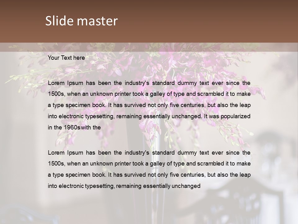 Elegant Floral Decoration PowerPoint Template
