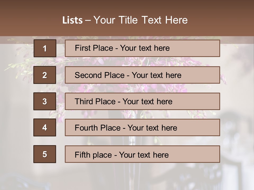 Elegant Floral Decoration PowerPoint Template