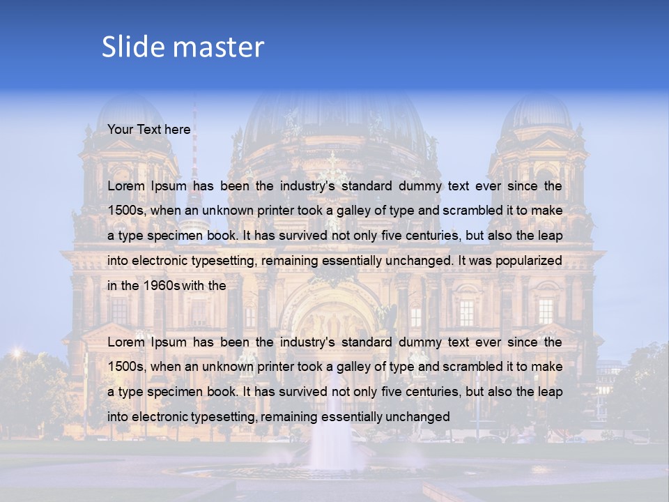 Tv Tower East Berlin Berliner Dom PowerPoint Template