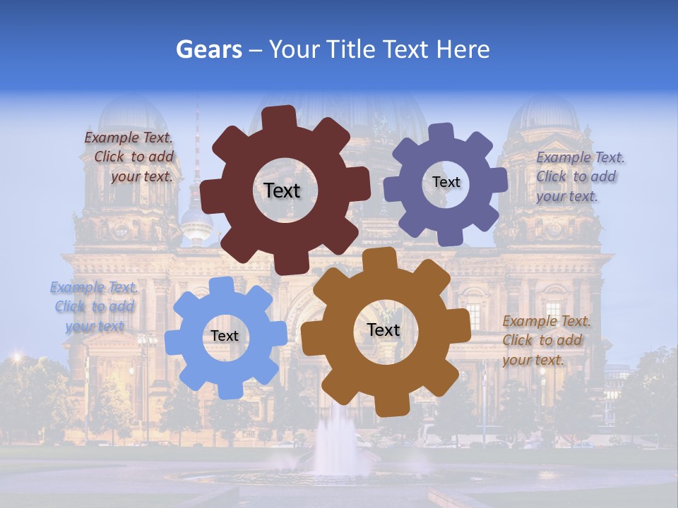 Tv Tower East Berlin Berliner Dom PowerPoint Template