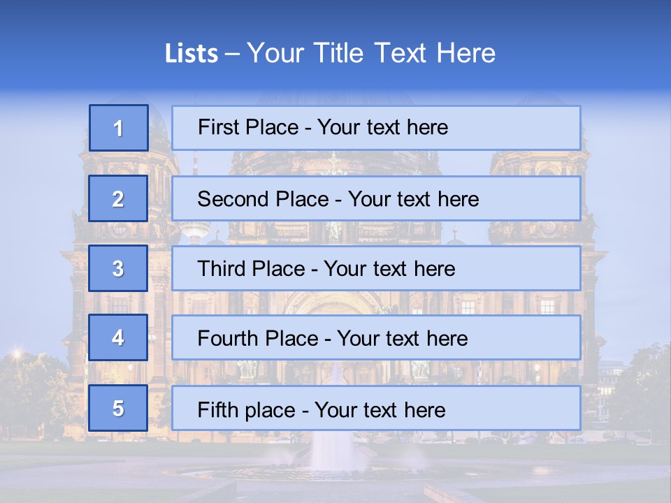 Tv Tower East Berlin Berliner Dom PowerPoint Template