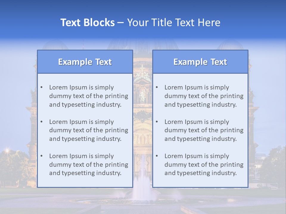 Tv Tower East Berlin Berliner Dom PowerPoint Template