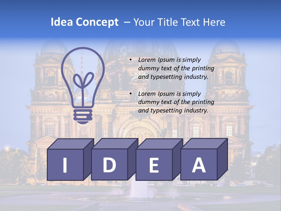 Tv Tower East Berlin Berliner Dom PowerPoint Template