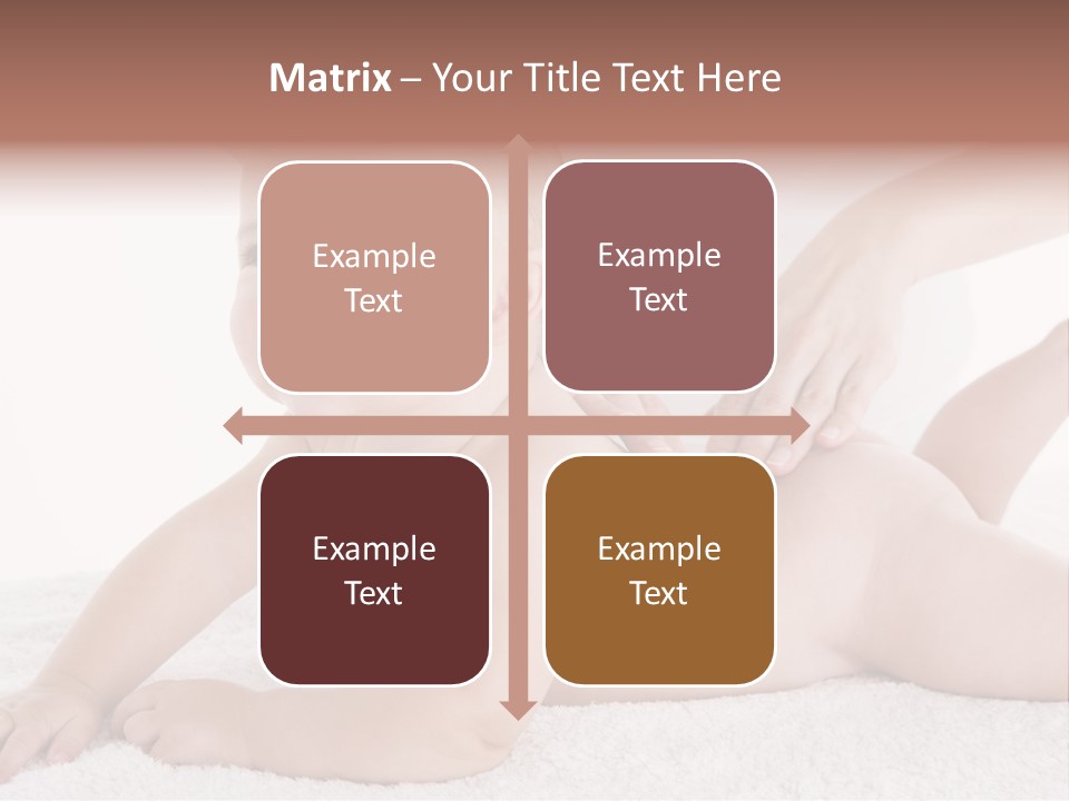 A Baby Is Being Massaged By A Woman PowerPoint Template