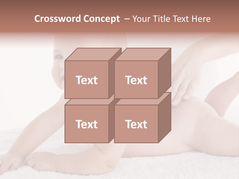 A Baby Is Being Massaged By A Woman PowerPoint Template