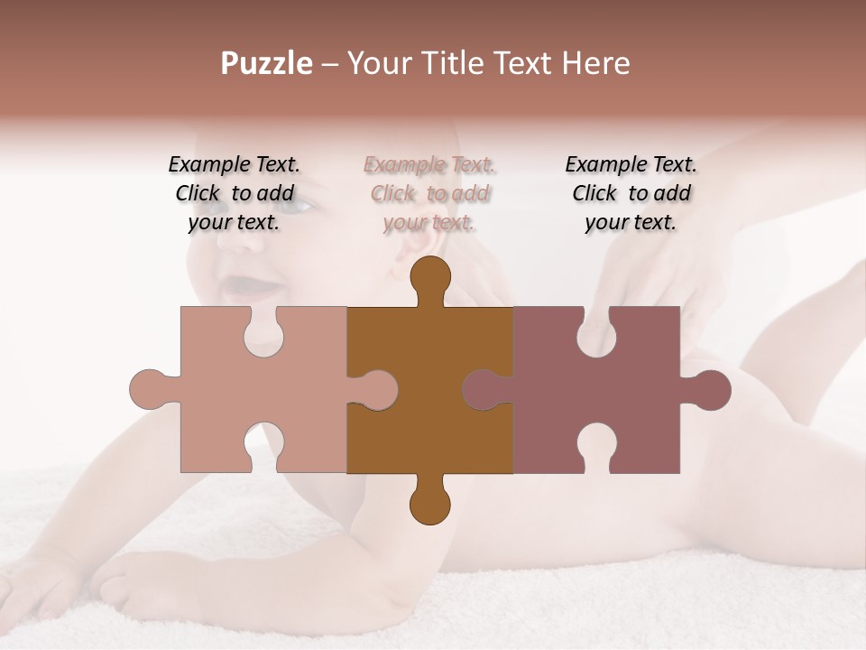 A Baby Is Being Massaged By A Woman PowerPoint Template